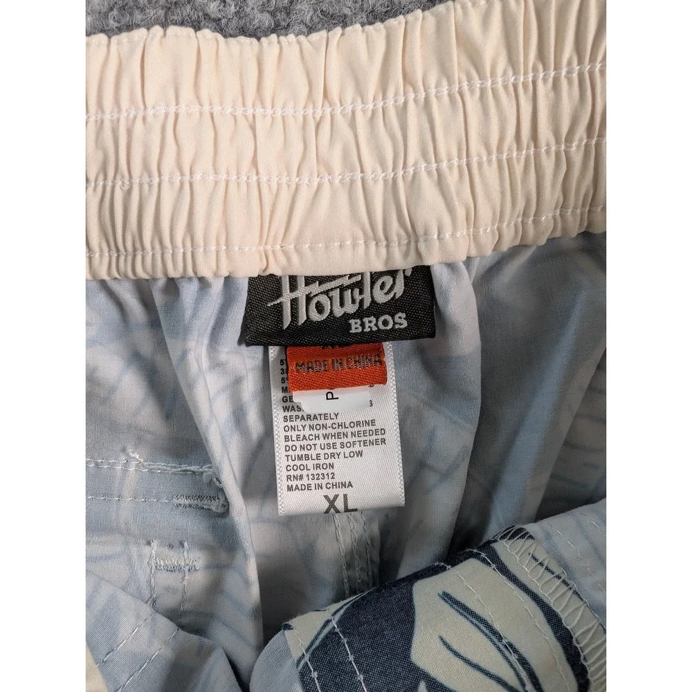 Howler Bros Board Shorts Kids XL Blue Monstera Tropical Swim‎ Trunks NWT